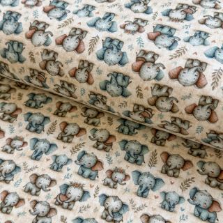 Tricot Mini animals design B digital print