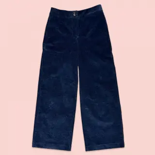 Catifea raiată 6W WASHED STRETCH navy