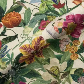 Țesătură decorativă premium Linenlook Flashy Floral Party digital print