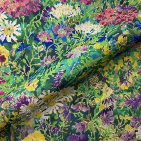 Dekoračná látka premium Spring Flower Garden digital print