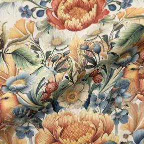 Țesătură decorativă premium Linenlook Bloom Fruit Paradise digital print