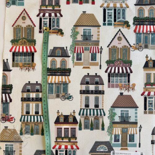 Țesătură decorativă premium Shop Boutique City digital print