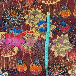 Țesătură decorativă jacquard Opium allover rouge