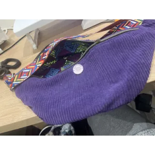 Catifea raiată 6W WASHED STRETCH purple