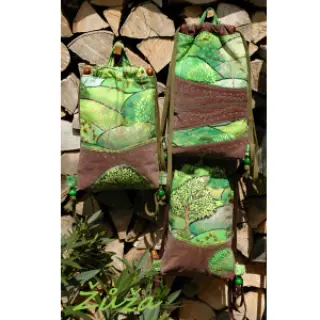 Țesătură decorativă Forest hill spring digital print