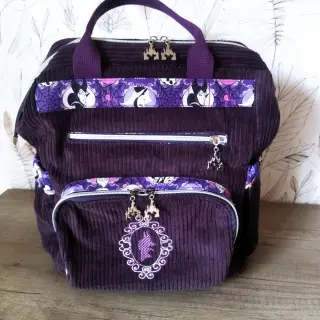 Catifea raiată aubergine