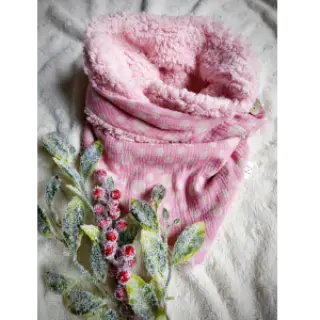 Mușelină JACQUARD Dots pink
