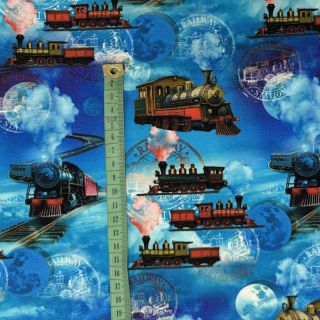 Tricot Sky Train digital print