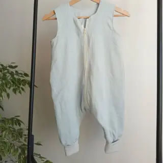 Mușelină baby blue ORGANIC