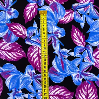 Viscoză RADIANCE Anabella leaves black digital print
