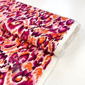 Viscoză STRETCH Ikat fuchsia
