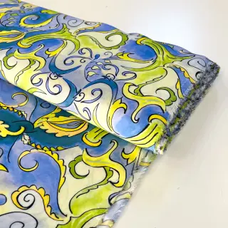Viscoză RADIANCE Abstract paisley blue digital print