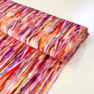 Viscoză RADIANCE Abstract stripes pink digital print
