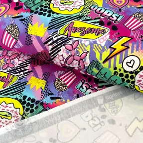 Jerse trening Manga fuchsia digital print