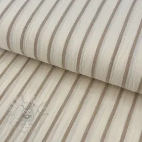 Mușelină YARN DYED Thin strip beige