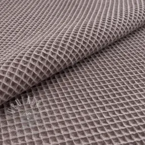 Țesătură din bumbac waffle taupe