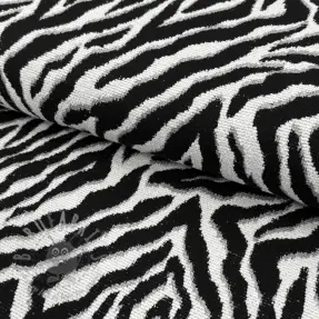 Țesătură decorativă jacquard Tanzanie noir blanc