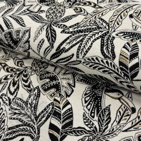 Țesătură decorativă jacquard Fortuna blanc