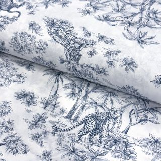 Țesătură din bumbac Acajou blue PERCALE