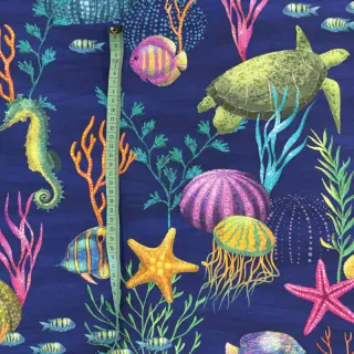 Țesătură decorativă premium Underwater sea life digital print