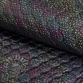 Material textil matlasat FOIL SPANGLES black multi