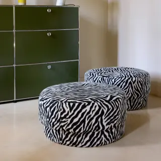 Țesătură decorativă jacquard Tanzanie noir blanc