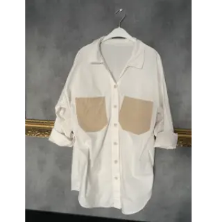 Poplin din bumbac ecru