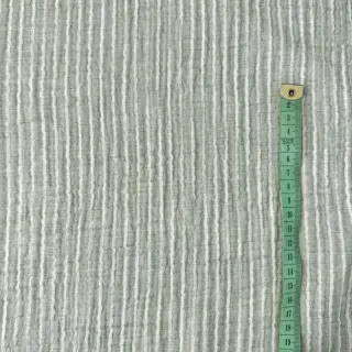 Mușelină YARN DYED Stripes old green