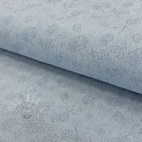JEANS 9,5 OZ Embossed Flowers light blue