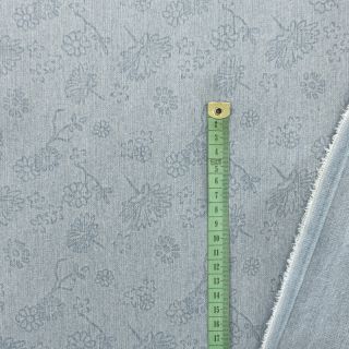 JEANS 9,5 OZ Embossed Flowers light blue