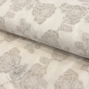 Țesătură din bumbac cu in JACQUARD Peony flowers
