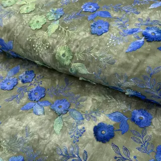 Țesătură din bumbac TIE DYE EMBROIDERY Poppy design B