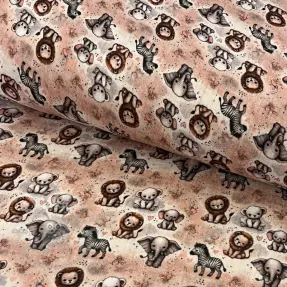 Mușelină Safari buddys design C digital print
