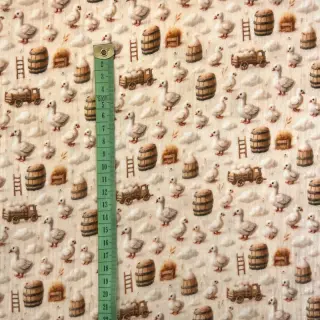 Mușelină Little farm animals design C digital print