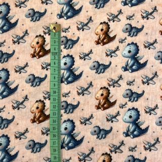 Mușelină Baby dino design A digital print