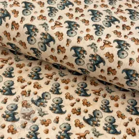 Mușelină Baby dino design B digital print