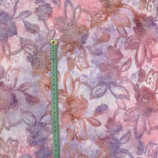 Țesătură din bumbac TIE DYE EMBROIDERY Swingy design D