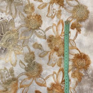 Țesătură din bumbac TIE DYE EMBROIDERY Swingy design A