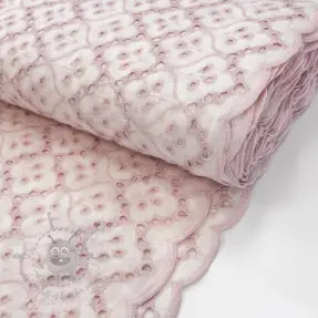 Țesătură din bumbac EMBROIDERY Lilian rose