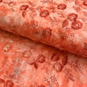 Țesătură din bumbac TIE DYE EMBROIDERY Poppy design H