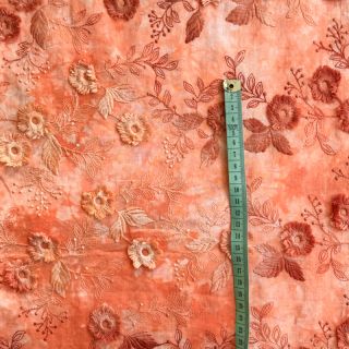 Țesătură din bumbac TIE DYE EMBROIDERY Poppy design H