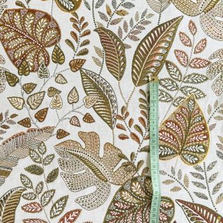 Țesătură decorativă jacquard Euphoria blanc kaki