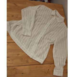 Țesătură din bumbac VOILE LUREX Stripe white