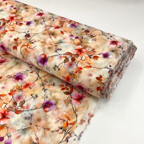 Viscoză RAYON POPLIN Bright flowers design G digital print