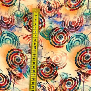 Viscoză RAYON POPLIN Feathers design D digital print