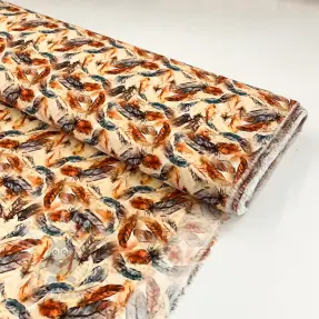 Viscoză RAYON POPLIN Feathers design C digital print