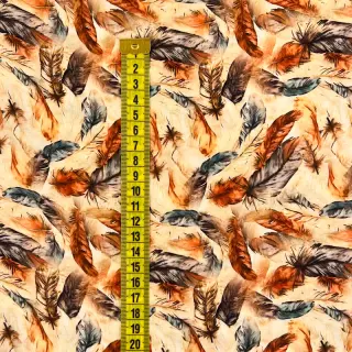 Viscoză RAYON POPLIN Feathers design C digital print