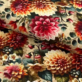 Viscoză cu in Rosalie design A digital print