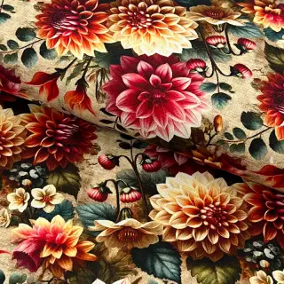 Viscoză cu in Rosalie design A digital print