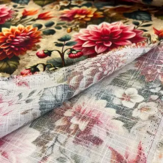 Viscoză cu in Rosalie design A digital print